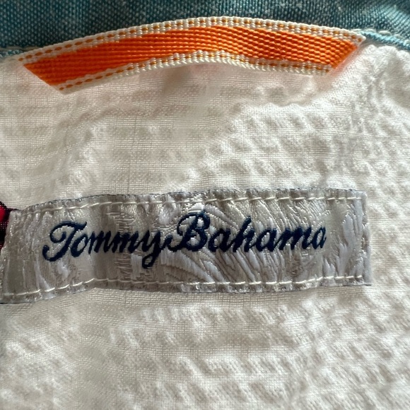 Tommy Bahama white seersucker SS martini glasses flowers vacation shirt XXL - Picture 6 of 13